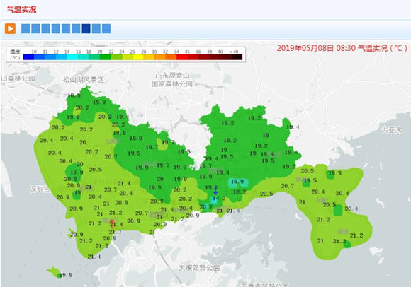 深圳5月8日天氣 午后有大雨