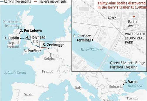 英國貨車39具尸體身份曝光 39具尸體的國籍
