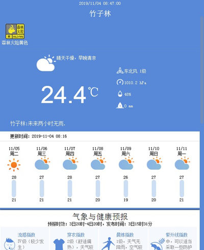 深圳11月4日天氣 今明弱冷空氣影響氣溫略降