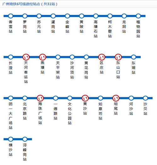 廣州地鐵6號(hào)線(xiàn)路圖2019 廣州地鐵線(xiàn)路圖最新