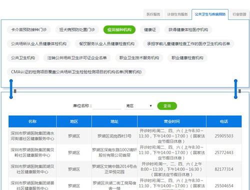 深圳坪山區(qū)疫苗接種地址及電話一覽