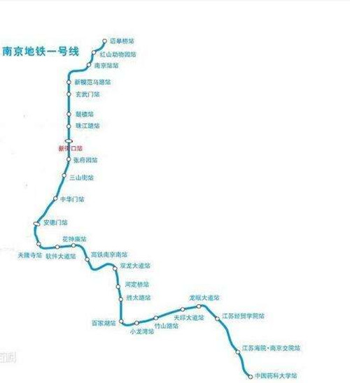 南京地鐵1號(hào)線線路圖2019 南京地鐵線路圖最新