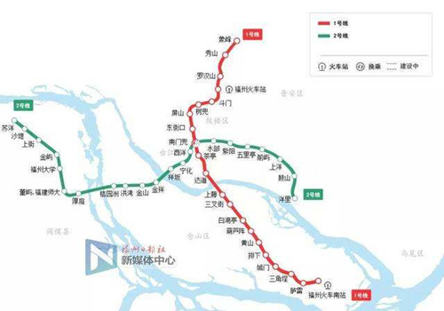 福州地鐵2號(hào)線線路圖2020 福州地鐵線路圖最新