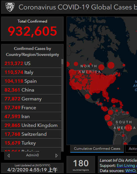 全球新冠肺炎確診病例數(shù)達93萬