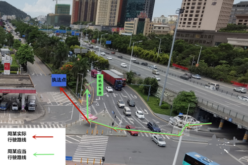 因非機(jī)動車道被圍擋 借行機(jī)動車道被處罰