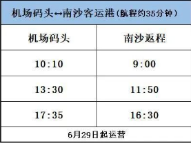 2020最新深圳機(jī)場(chǎng)碼頭往返廣州南沙客運(yùn)港時(shí)間表