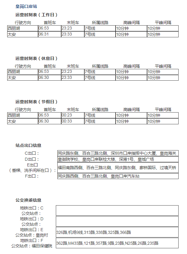 最新！2020深圳皇崗口岸出入境及交通指引