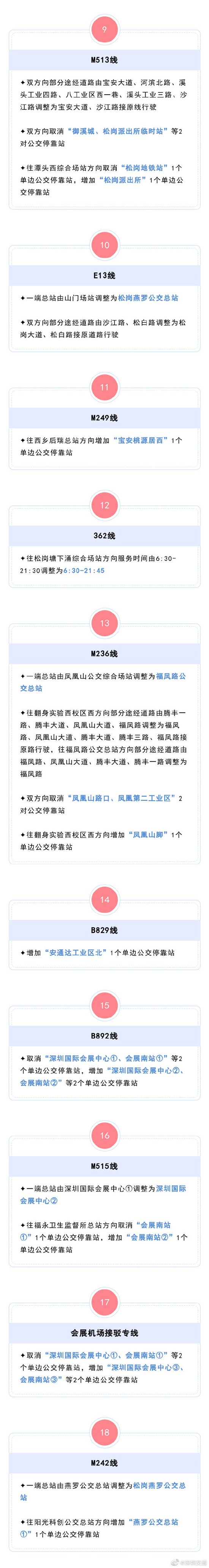 速看 寶安區(qū)、光明區(qū)近期44條公交線路新調(diào)整