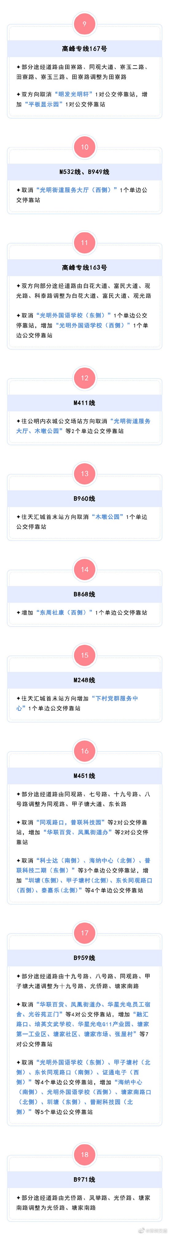 速看 寶安區(qū)、光明區(qū)近期44條公交線路新調(diào)整