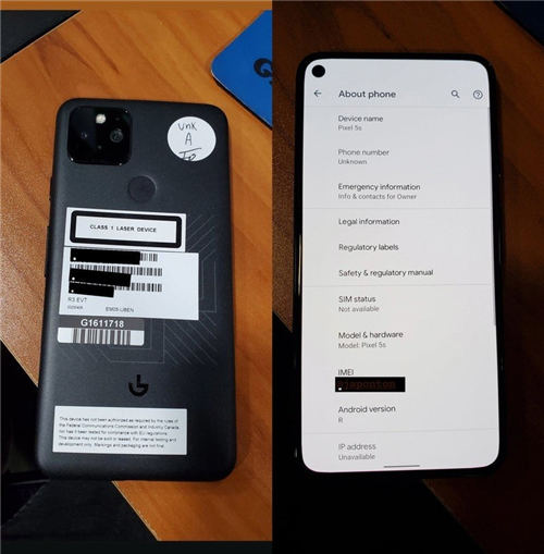 谷歌Pixel 5s真機(jī)曝光 搭載驍龍765G芯片
