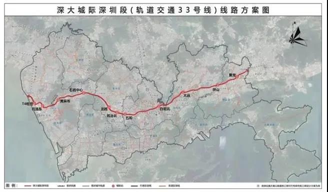 深圳兩條城際線路站點公示