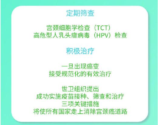 消除宮頸癌 疫苗接種、篩查和治療是關(guān)鍵