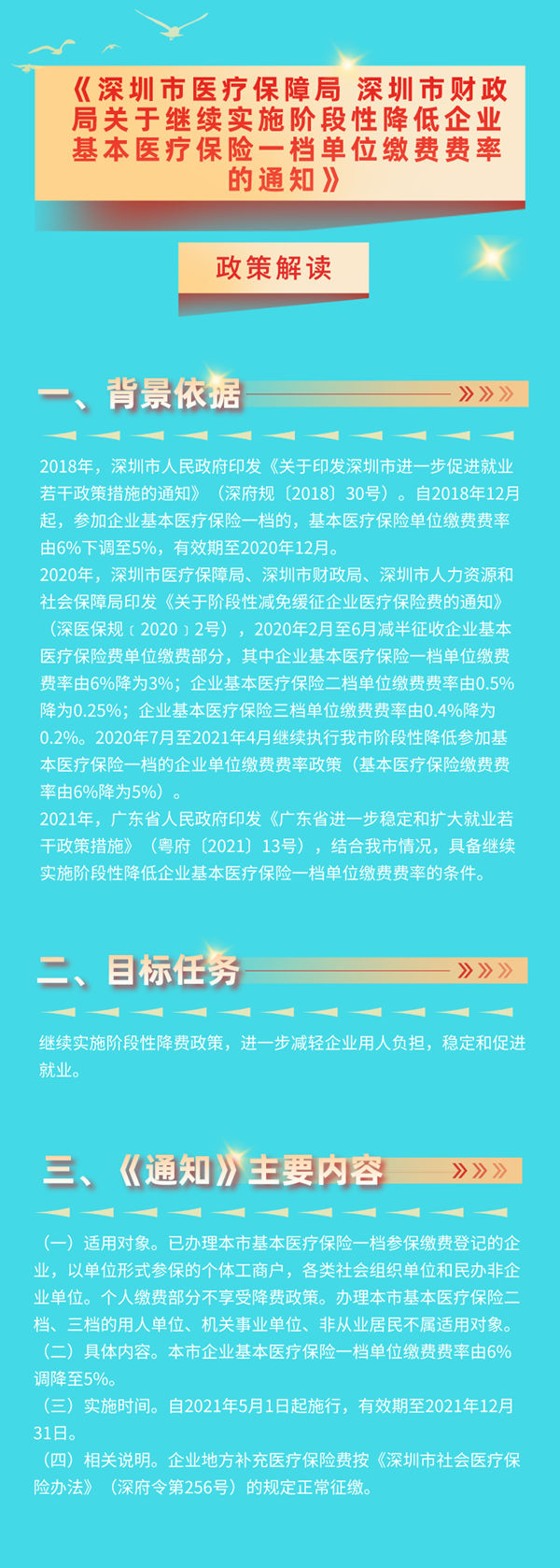 深圳市醫(yī)保局降低企業(yè)醫(yī)保一檔單位繳費(fèi)費(fèi)率