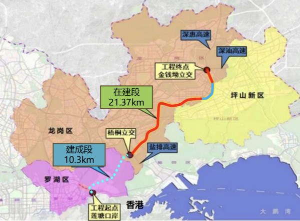 深圳東部過境高速公路工程建設(shè)最新進(jìn)展一覽