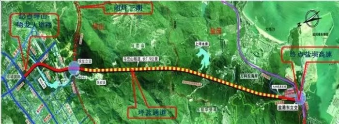 坪鹽通道坪山大道至南坪三期段正式通車 項(xiàng)目計(jì)劃于2021年12月底完工