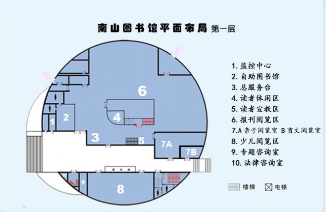 深圳南山圖書館樓層平面布局圖一覽