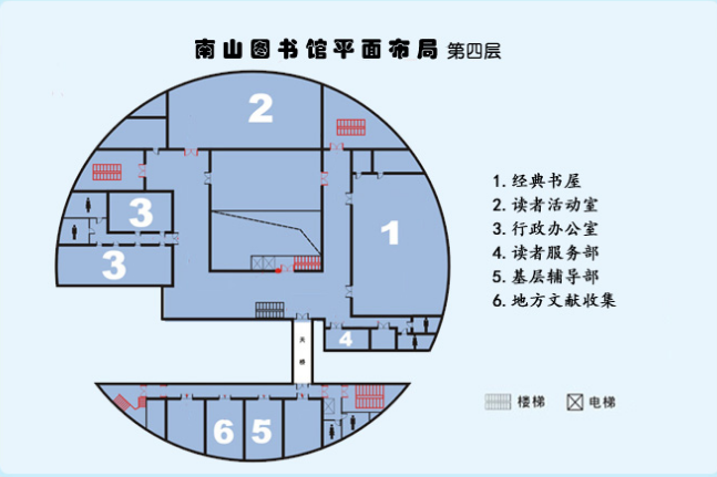 深圳南山圖書館樓層平面布局圖一覽