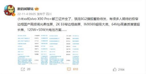 vivo X90 Pro+參數(shù)配置 1英寸主攝+6400萬(wàn)長(zhǎng)焦組合