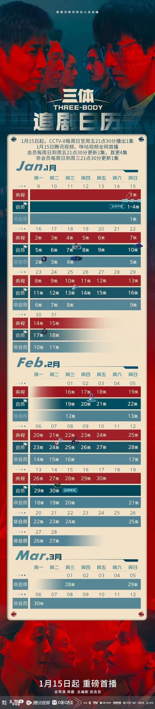 三體電視劇追劇日歷及更新時間表