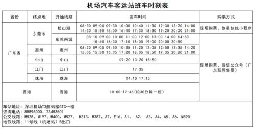 2023年五一深圳汽車客運(yùn)站發(fā)車時(shí)刻表匯總