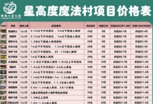 龍崗兒童公園游樂項目價格公布2024