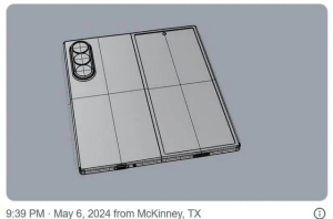 三星Galaxy Z Fold6折疊屏手機外觀設計圖曝光：輕薄至上