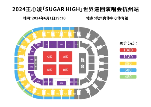 2024王心凌杭州演唱會座位圖分享